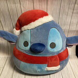 9" SQUISHMALLOW BY KELLY TOY - DISNEY'S LILO & STITCH - SANTA‎ CLAUS STITCH